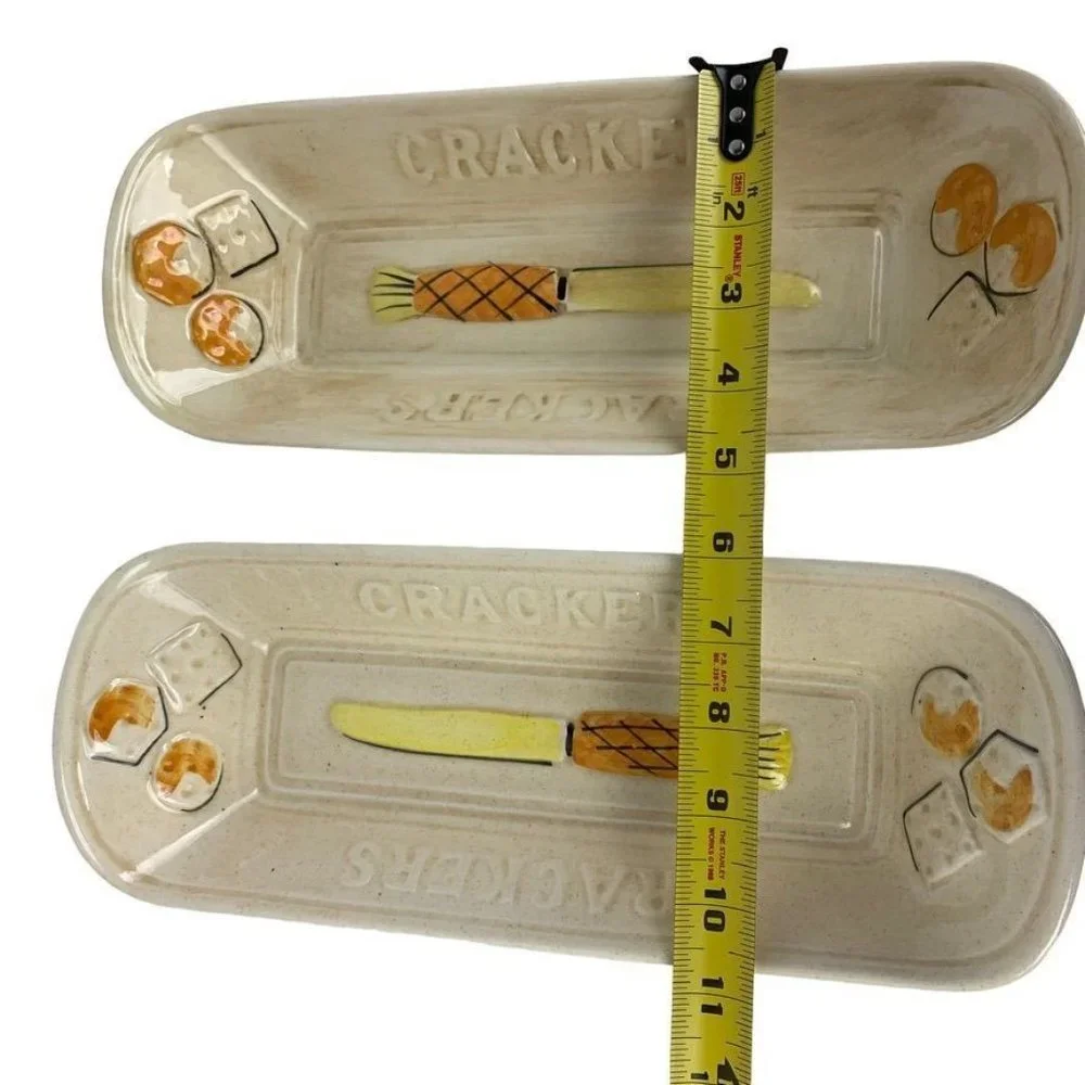 Vintage Los‎ Angeles USA Pottery Cracker Serving Dishes Set of 2 Midcentury